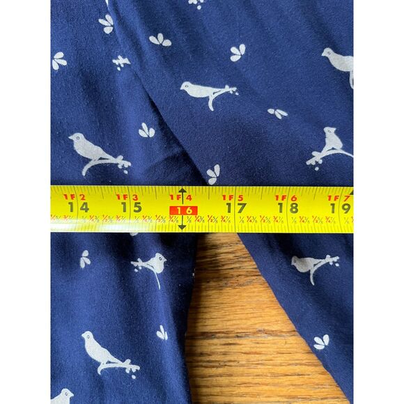 Modcloth Blue White Bird Button Up Shirt Top Blouse  Women's Size Small - Picture 9 of 11